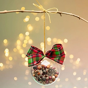 Terço Natalino Bola Vermelha - 04.08922 