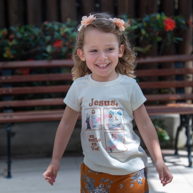 Baby Look Infantil Jesus Misericordioso