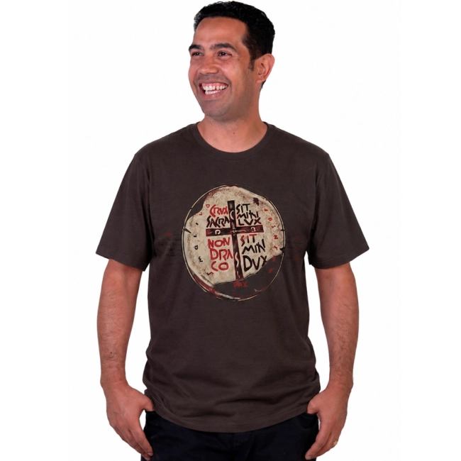 Camiseta Slim Medalha das Duas Cruzes - Cacau